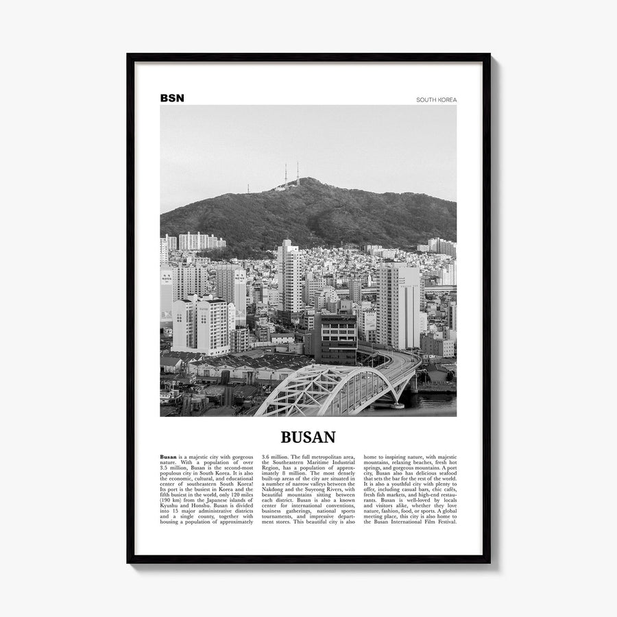Busan Newspaper No 2 Poster, framed poster mockup