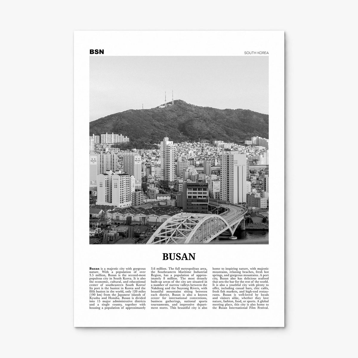 Busan Newspaper No 2 Poster, print only (unframed)