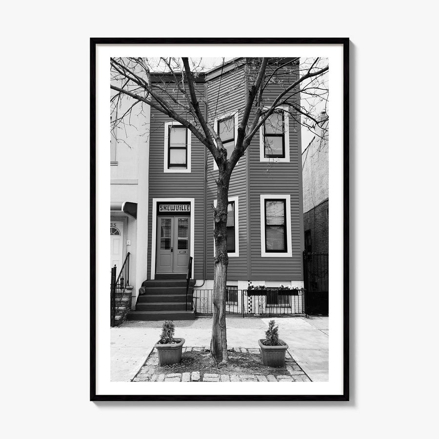 Bushwick Photo Poster, framed poster mockup, white border