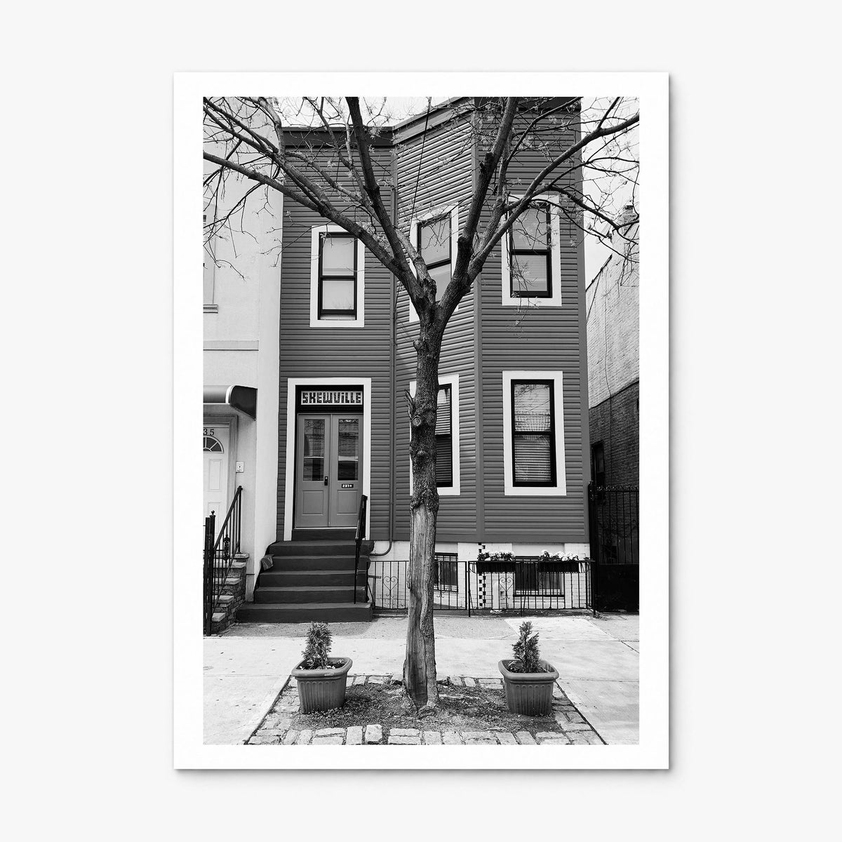 Bushwick Photo Poster, print only (unframed), white border