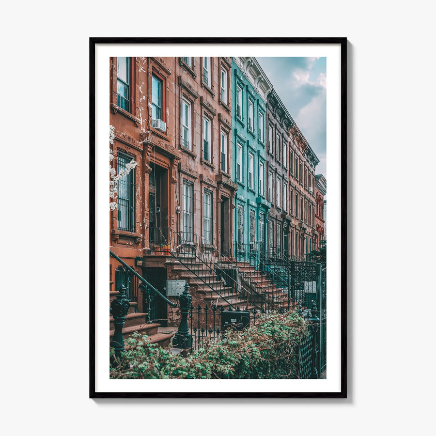 Bushwick Photo Poster, framed poster mockup, white border