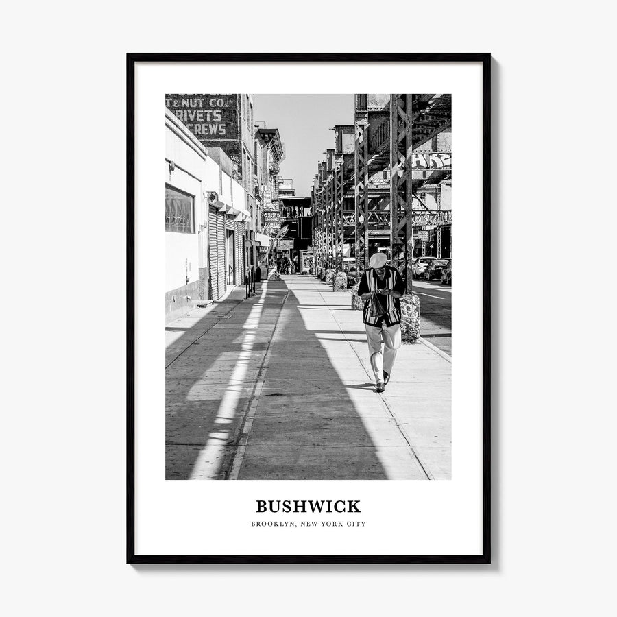 Bushwick Classic Poster, framed poster mockup