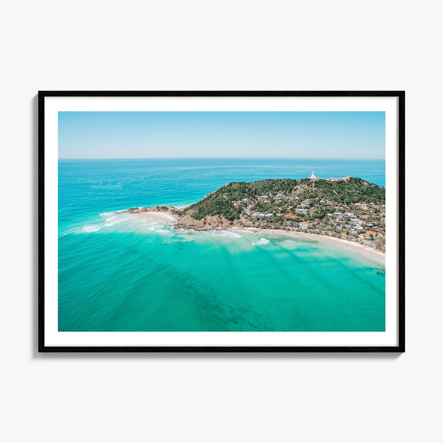 Byron Bay Photo Poster, framed poster mockup, white border