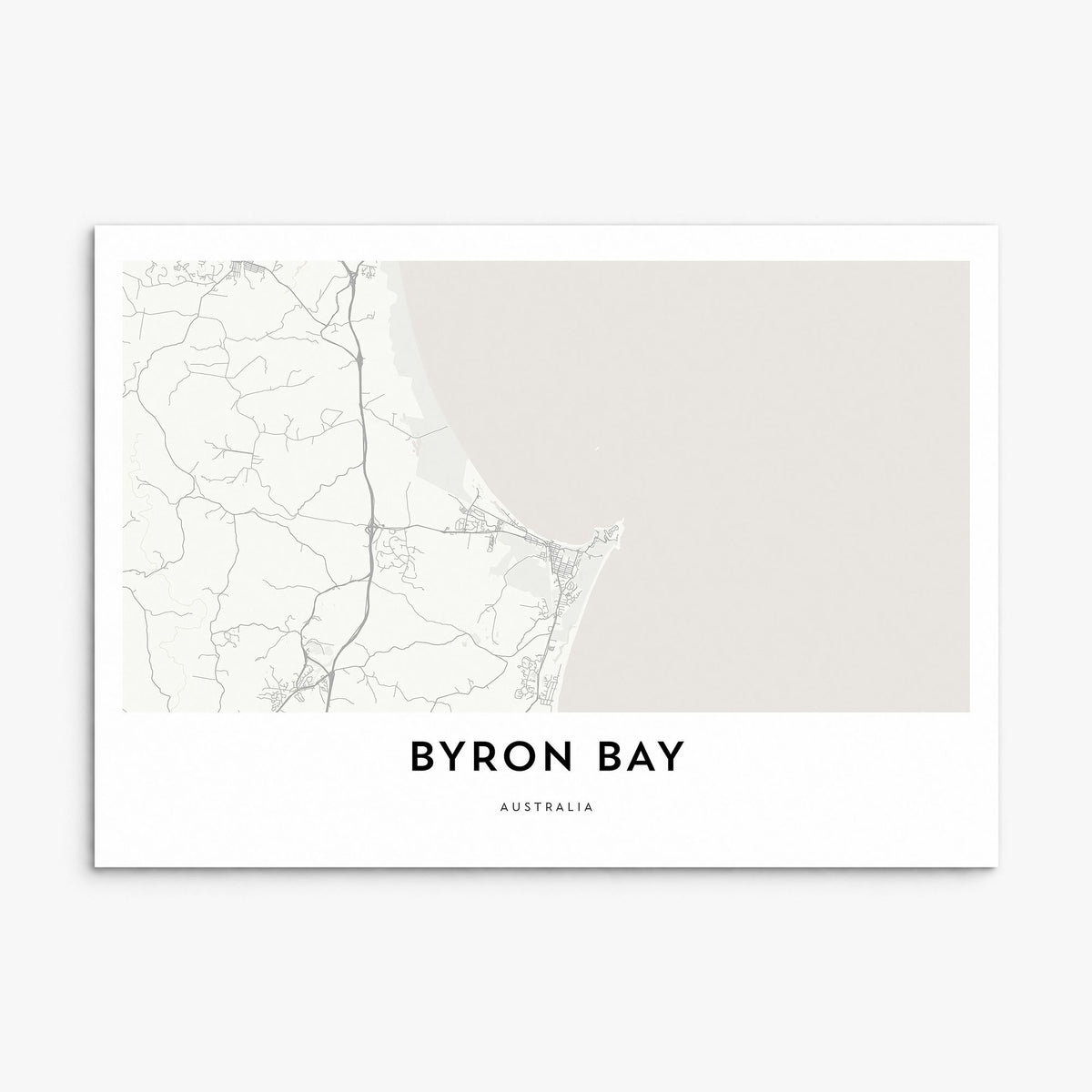 Byron Bay Map Poster, print only (unframed)