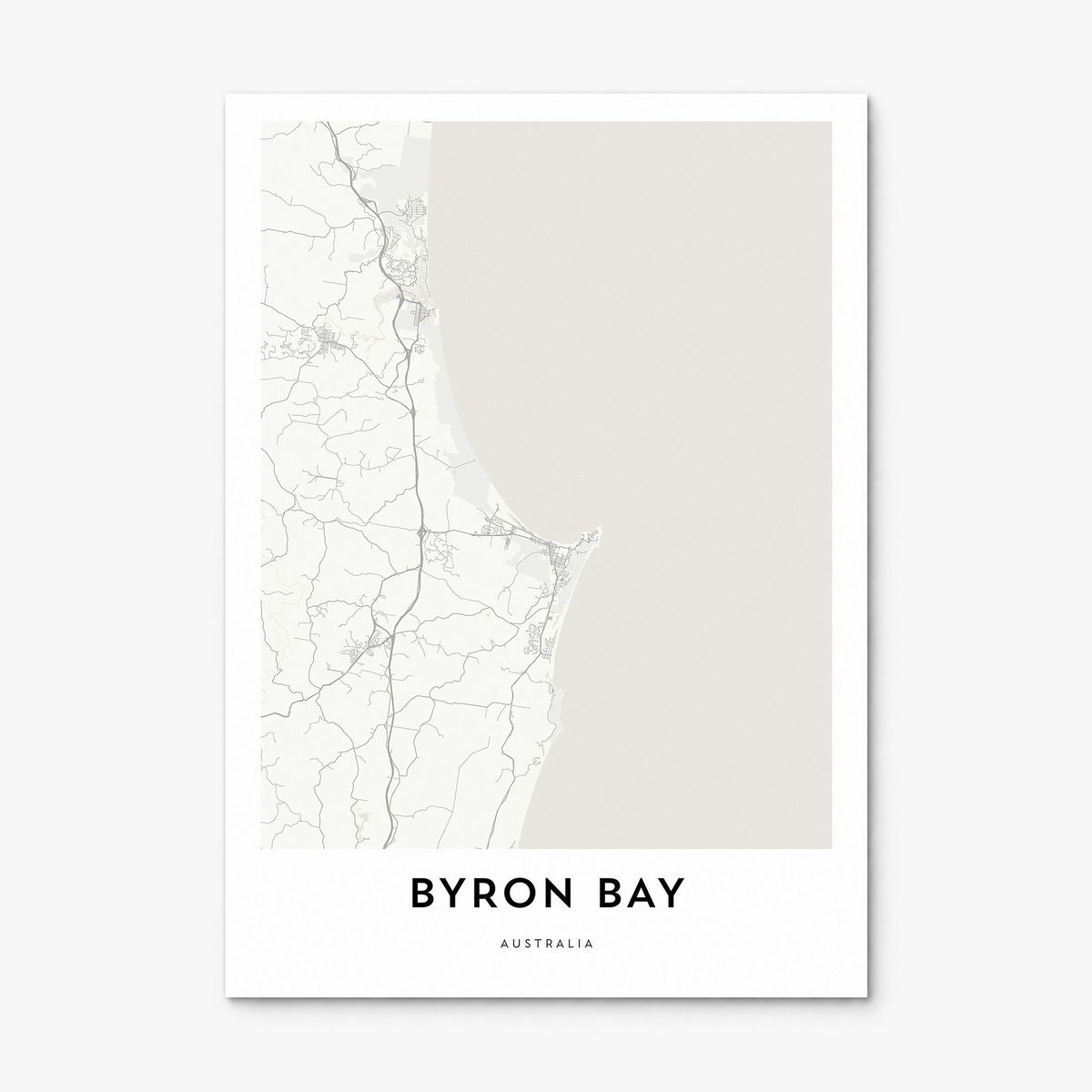Byron Bay Map Poster, print only (unframed)