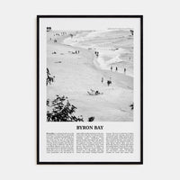 Byron Bay No 1 Poster Black Wood / 8x12 in Nbourhood Travel B&W Poster