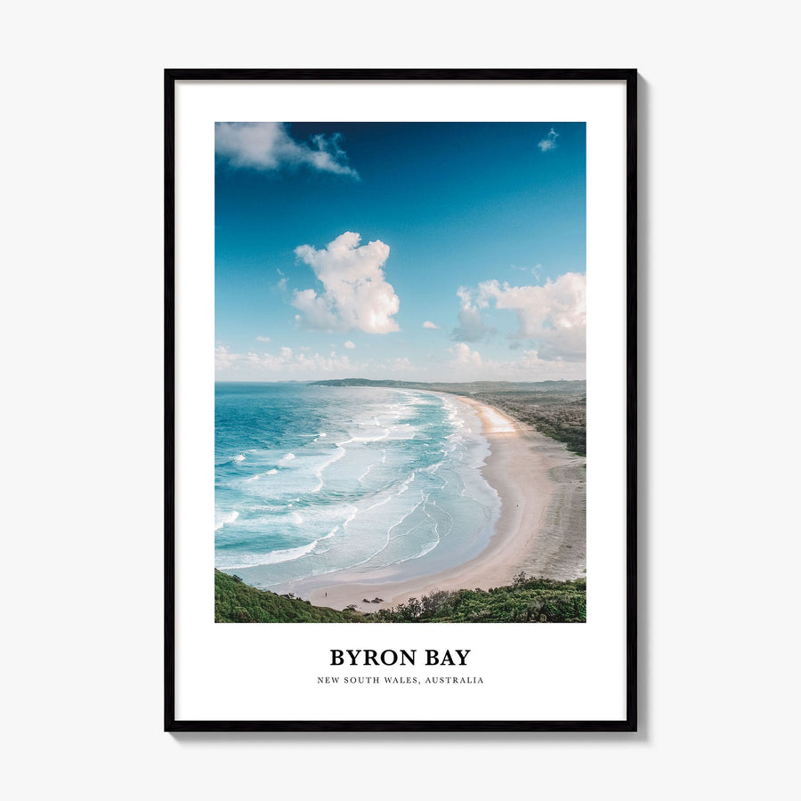 Byron Bay Classic No 1 Poster, framed poster mockup