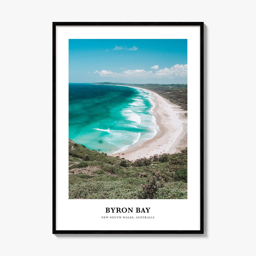 Byron Bay Classic No 2 Poster, framed poster mockup