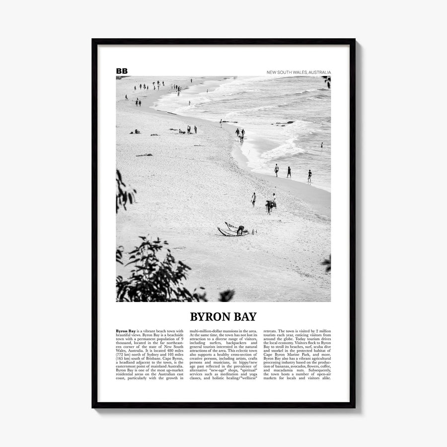 Byron Bay Newspaper No 1 Poster, framed poster mockup