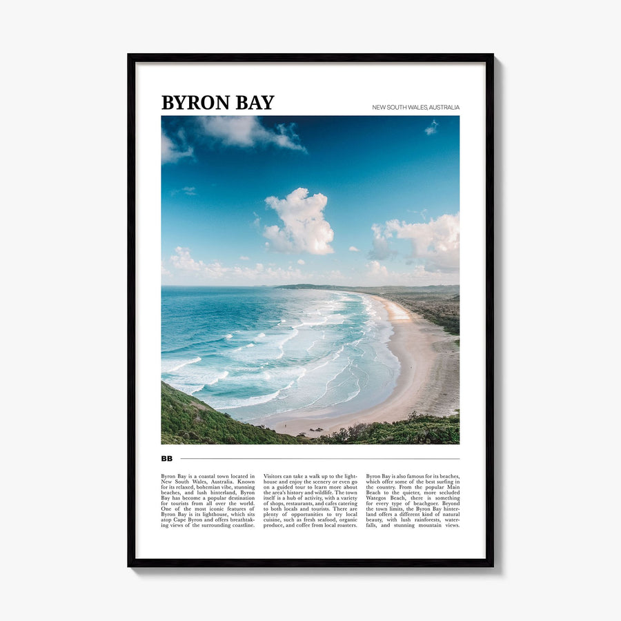 Byron Bay Travel No 1 Poster, framed poster mockup