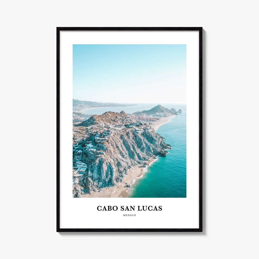 Cabo San Lucas colorful classic poster of Mexico – vertical wall art, unframed print shown in interior mockup