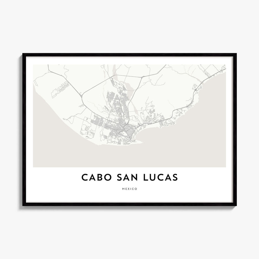 Cabo San Lucas Map Poster, framed poster mockup