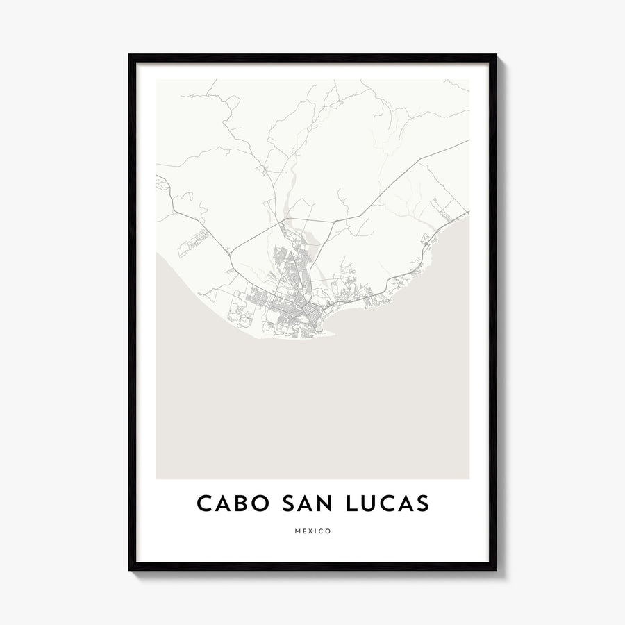 Cabo San Lucas Map Poster, framed poster mockup