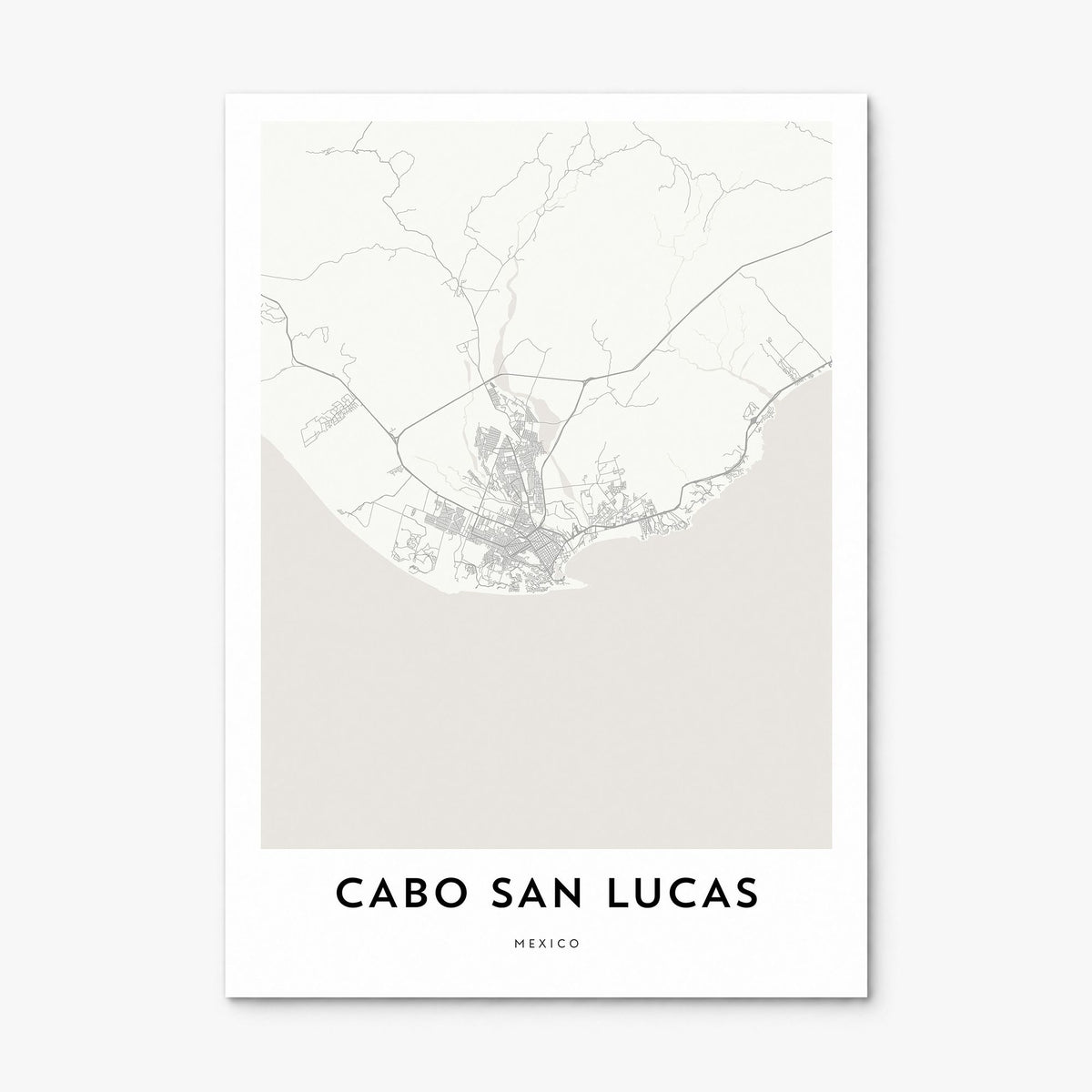 Cabo San Lucas Map Poster, print only (unframed)