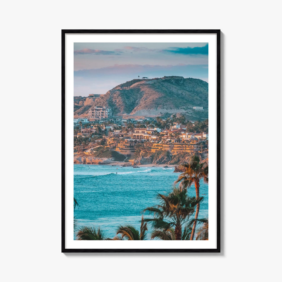 Cabo San Lucas no. 2 colorful photo poster of Mexico – vertical wall art, unframed print shown in interior mockup