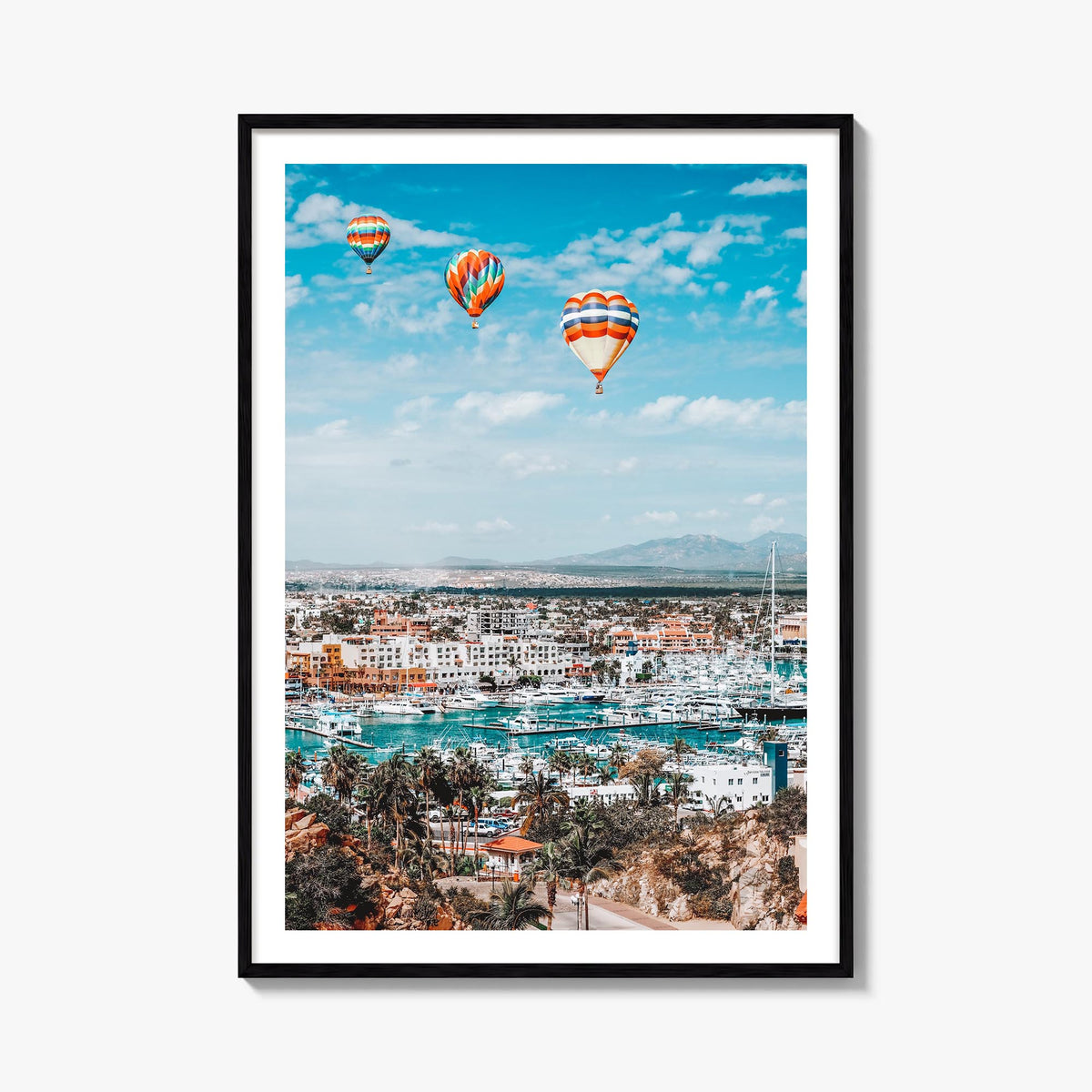 Cabo San Lucas no. 3 colorful photo poster of Mexico – vertical wall art, unframed print shown in interior mockup