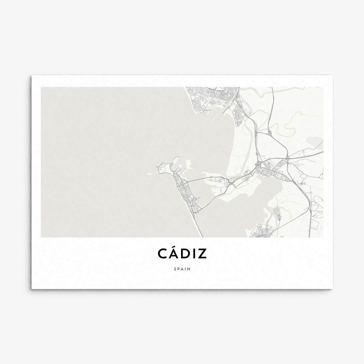 Cádiz Map Poster, print only (unframed)