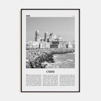 Cádiz Poster None / 8x12 in Nbourhood Travel B&W Poster