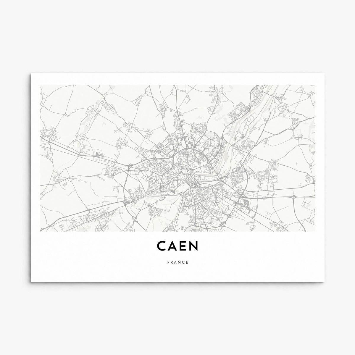 Caen Map Poster, print only (unframed)
