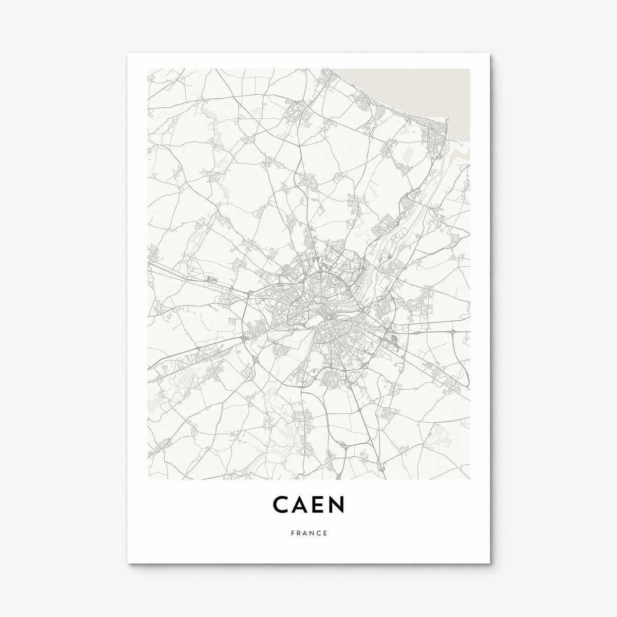 Caen Map Poster, print only (unframed)