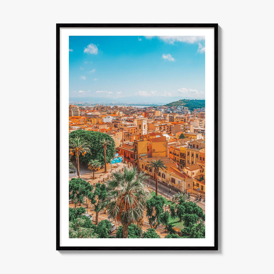 Cagliari Photo Poster, framed poster mockup, white border