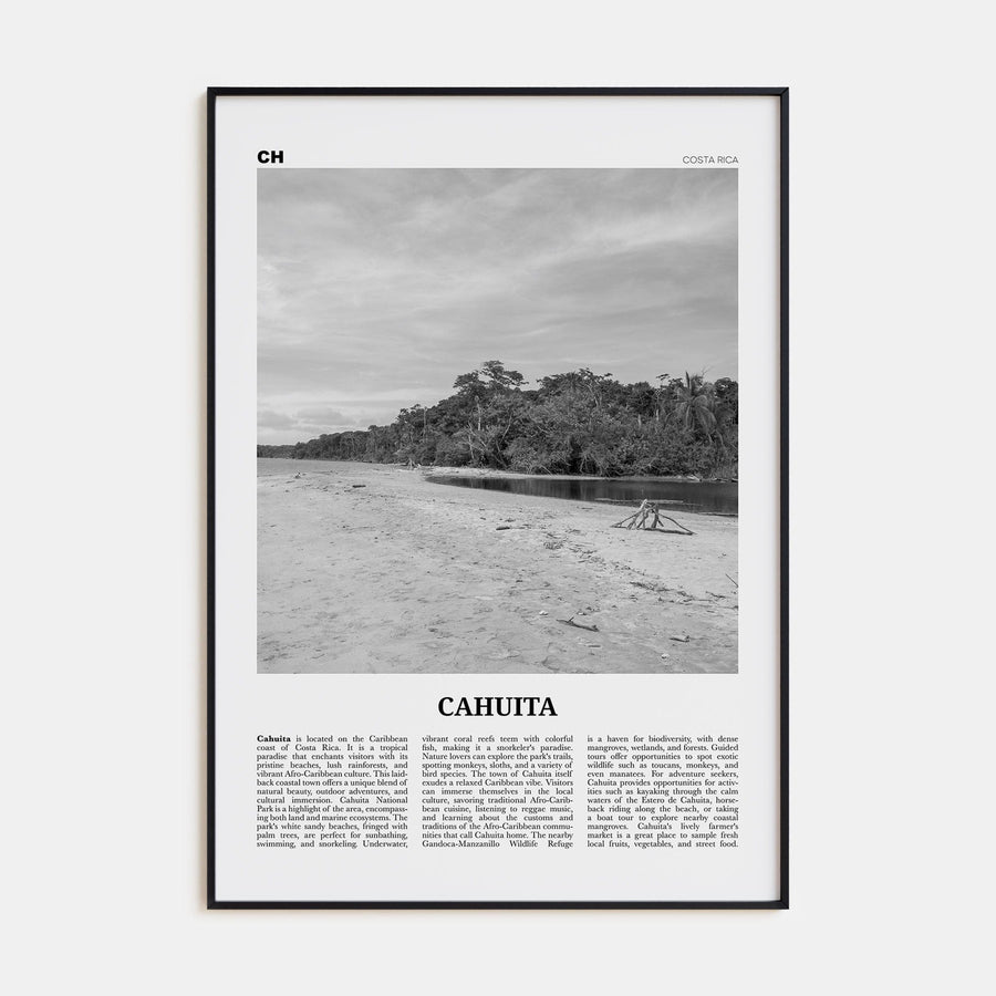 Cahuita Poster None / 8x12 in Nbourhood Travel B&W Poster