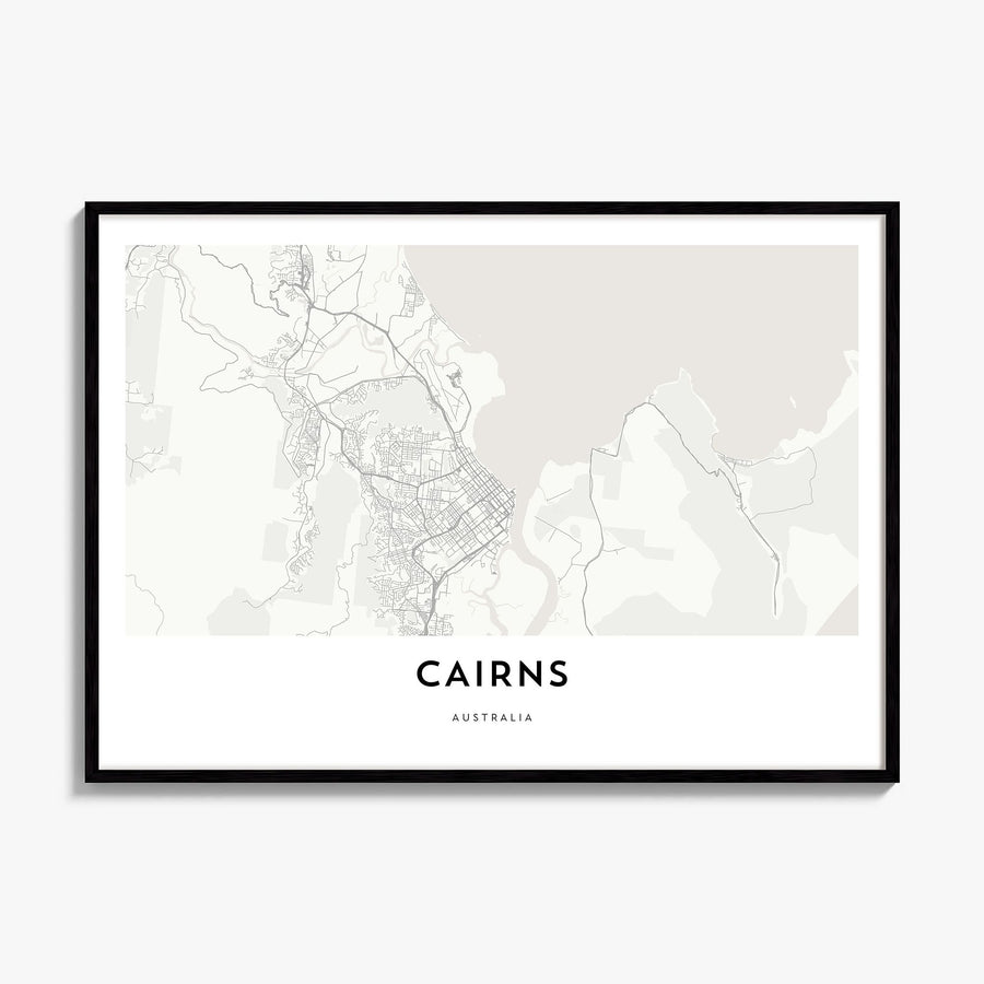 Cairns Map Poster, framed poster mockup