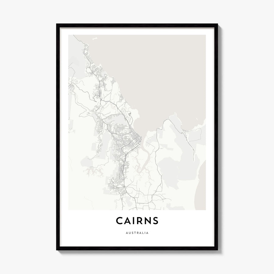 Cairns Map Poster, framed poster mockup