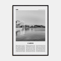 Cairns Poster Black Wood / 8x12 in Nbourhood Travel B&W Poster