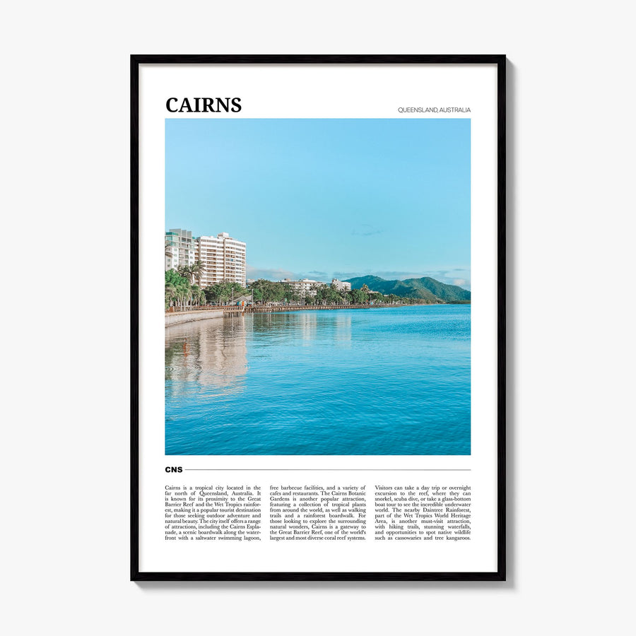 Cairns Travel Poster, framed poster mockup
