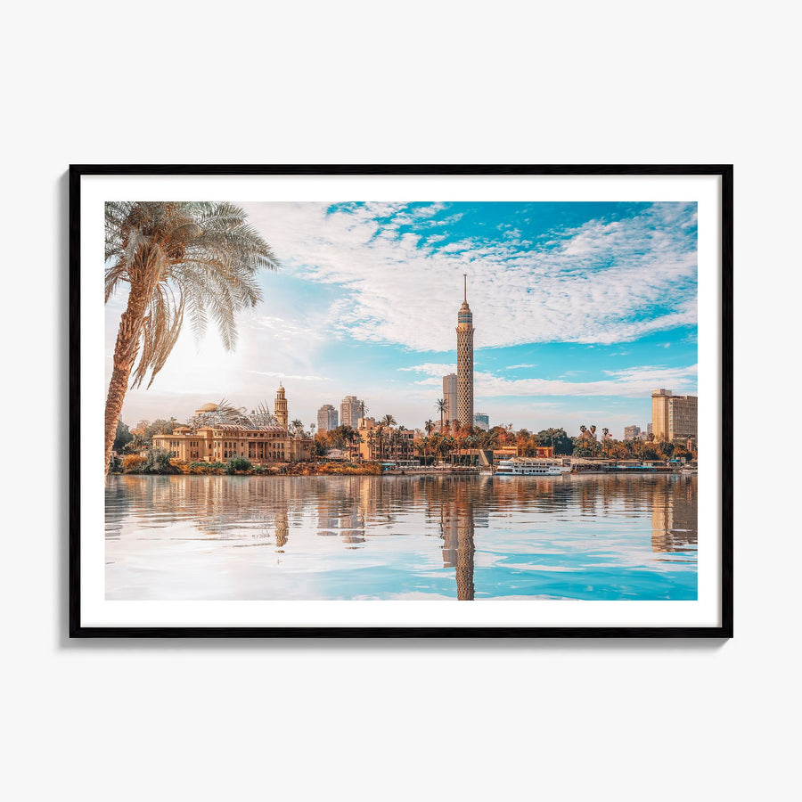 Cairo Photo Poster, framed poster mockup, white border