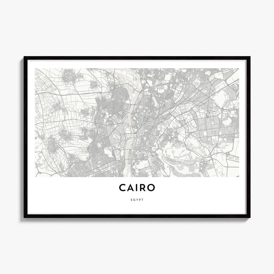 Cairo Map Poster, framed poster mockup
