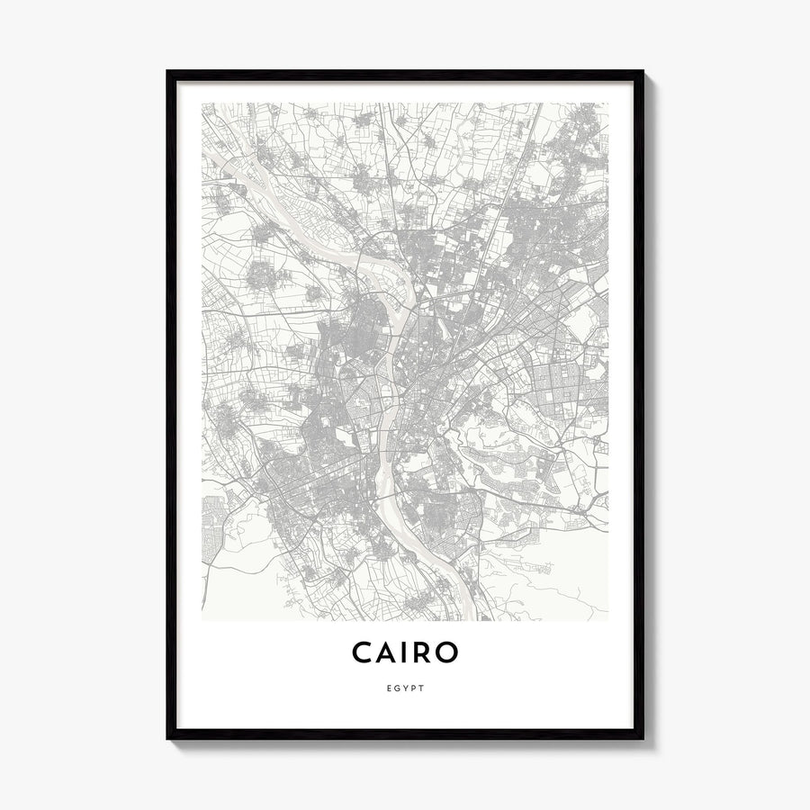 Cairo Map Poster, framed poster mockup