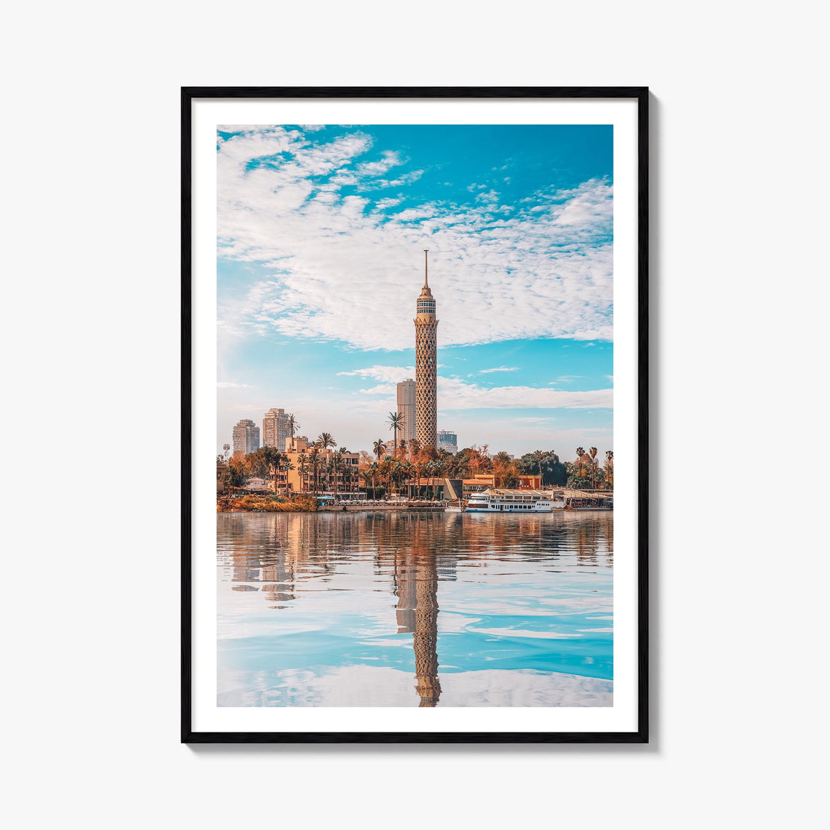 Cairo no. 1 colorful photo poster of Egypt – vertical wall art, unframed print shown in interior mockup