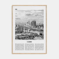 Cairo No 1 Poster Natural Wood / 8x12 in Nbourhood Travel B&W Poster