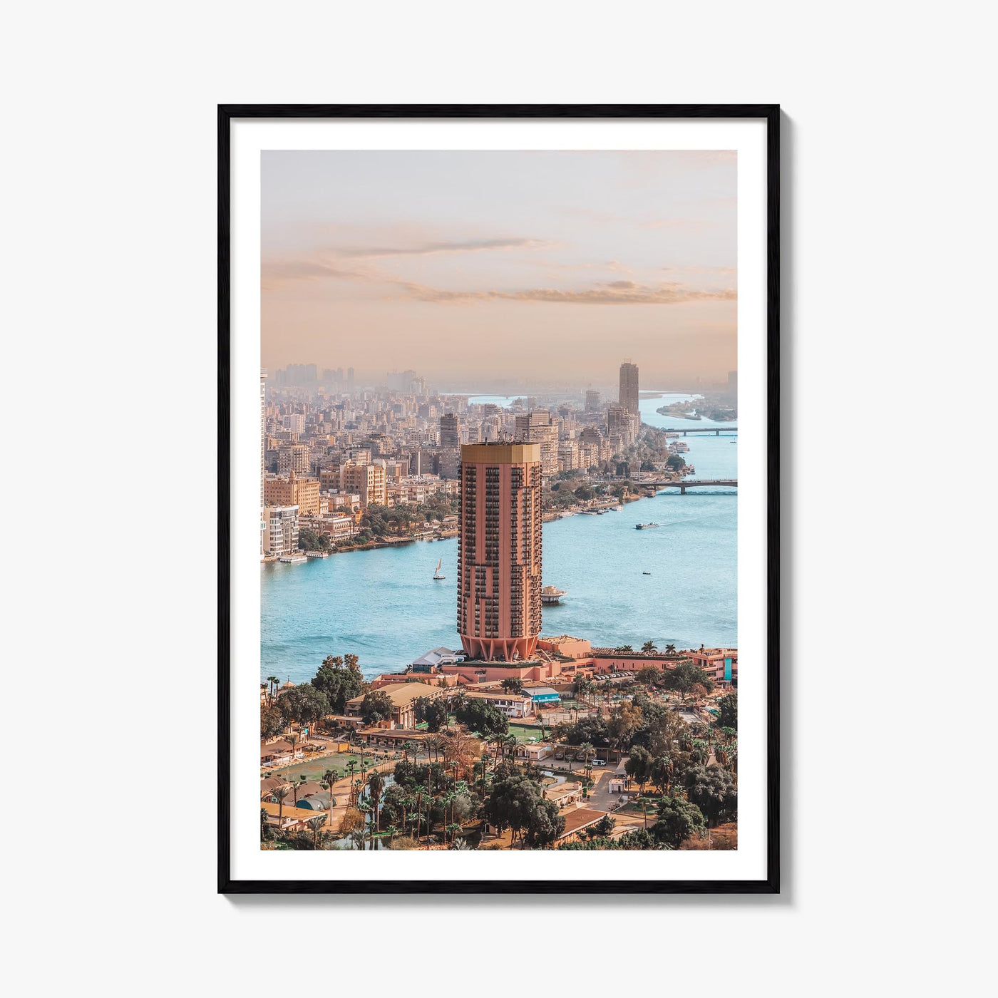 Cairo no. 2 colorful photo poster of Egypt – vertical wall art, unframed print shown in interior mockup