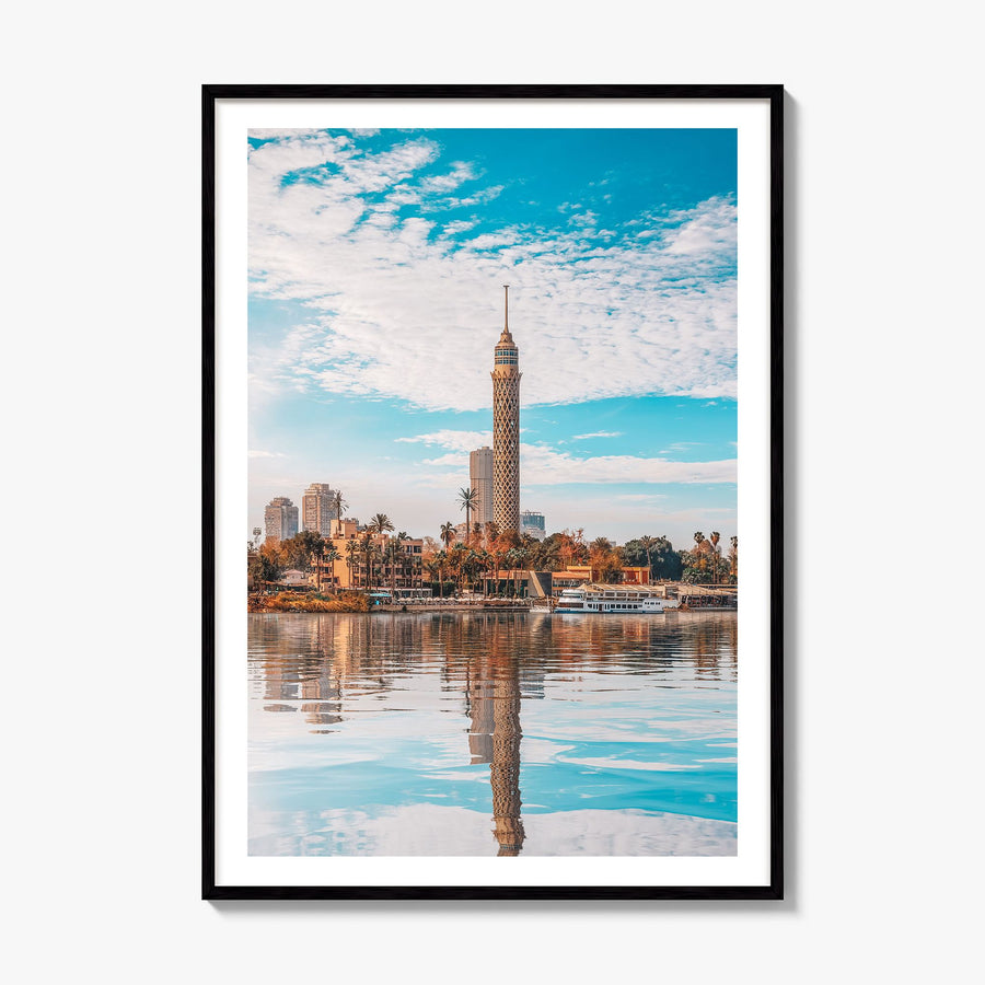 Cairo Photo No 1 Poster, framed poster mockup, white border