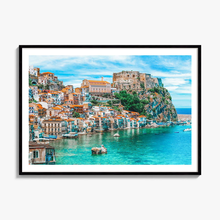 Calabria Photo Poster, framed poster mockup, white border