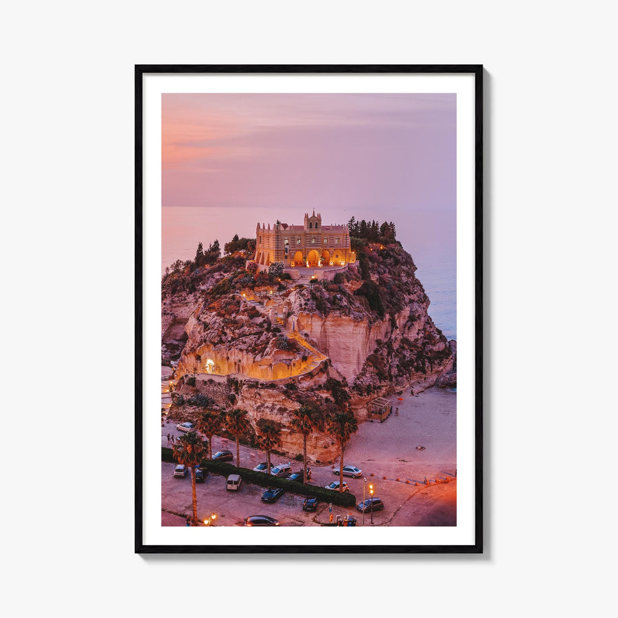 Calabria no. 3 colorful photo poster of Italy – vertical wall art, unframed print shown in interior mockup