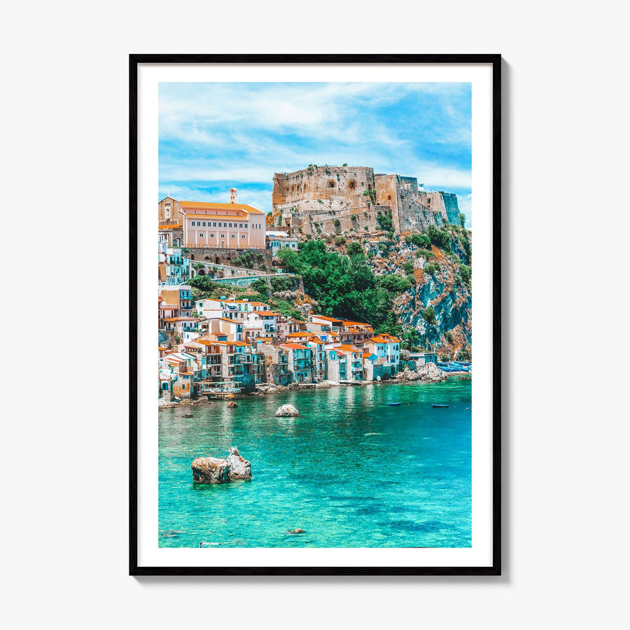 Calabria Photo No 1 Poster, framed poster mockup, white border