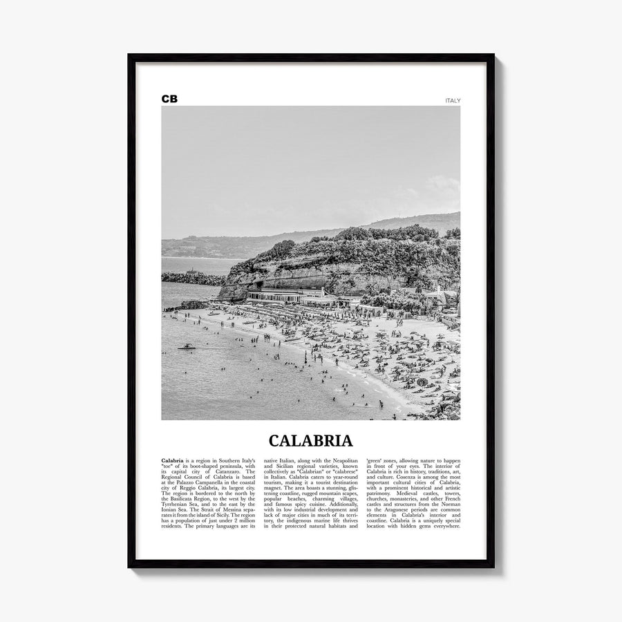 Calabria Newspaper Poster, framed poster mockup