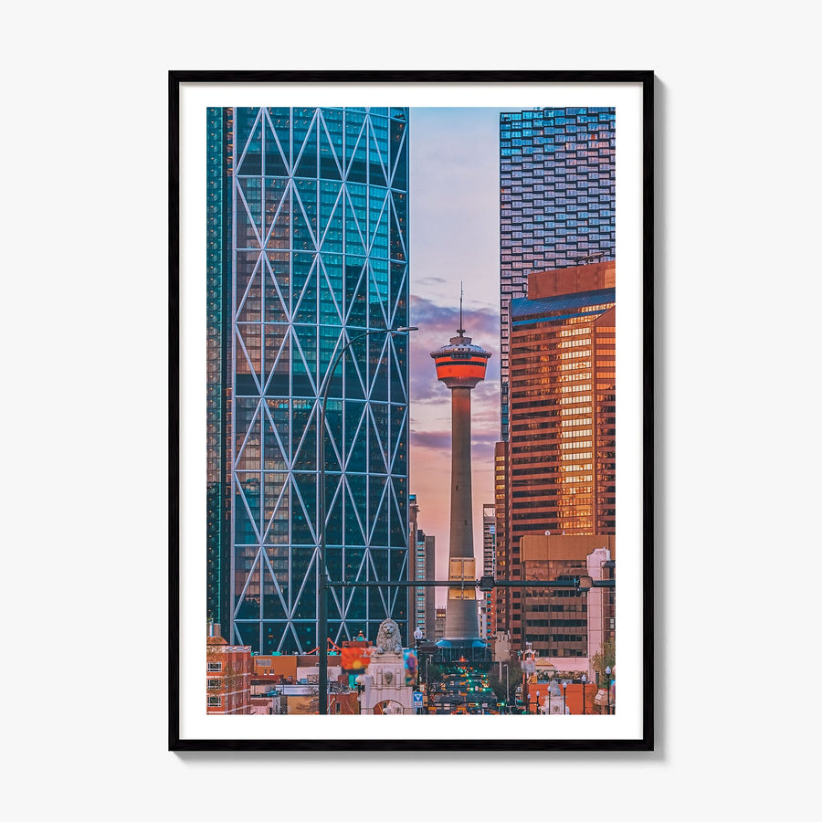 Calgary Photo Poster, framed poster mockup, white border
