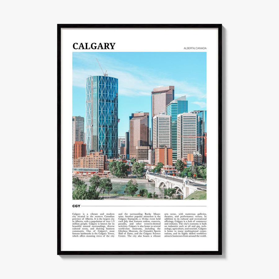 Calgary Travel Poster, framed poster mockup