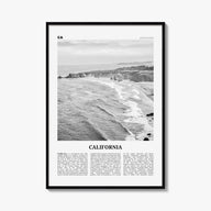 California no. 1 black & white newspaper poster of United States – vertical wall art, unframed print shown in interior mockup