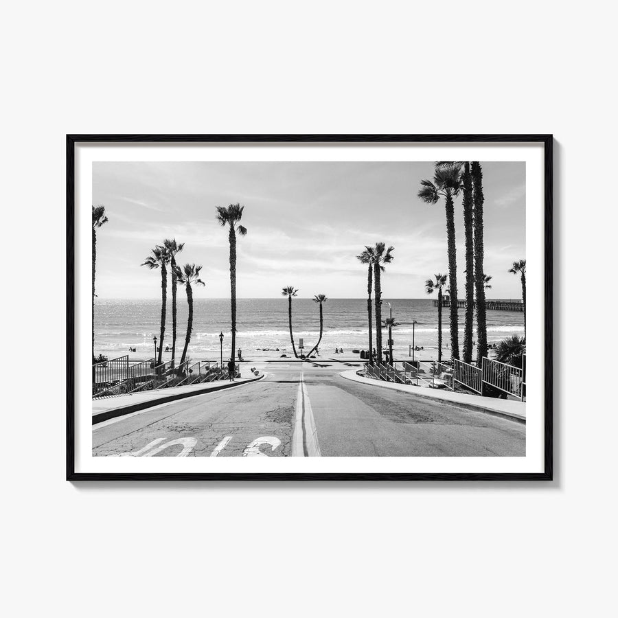 California no. 1 black & white photo poster of United States – horizontal wall art, unframed print shown in interior mockup