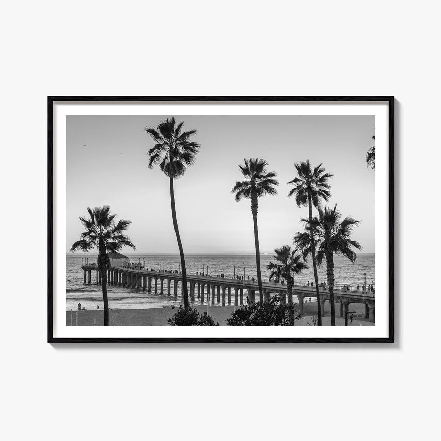 California no. 2 black & white photo poster of United States – horizontal wall art, unframed print shown in interior mockup