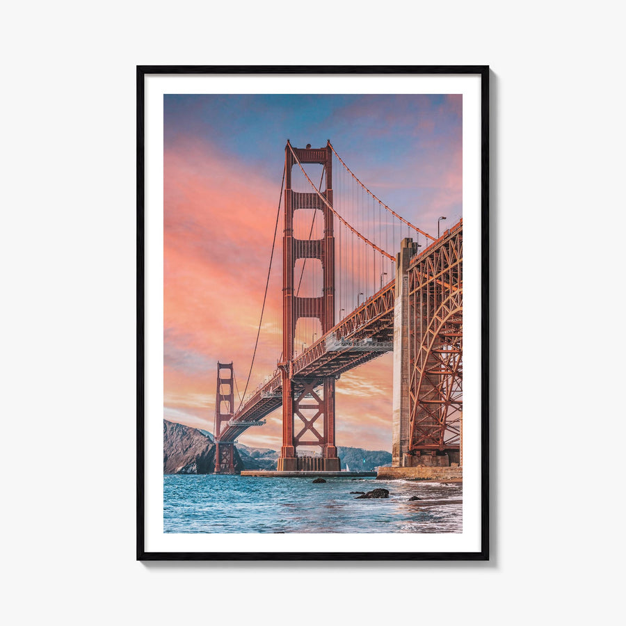 California no. 2 colorful photo poster of United States – vertical wall art, unframed print shown in interior mockup