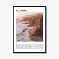 California no. 2 colorful travel poster of United States – vertical wall art, unframed print shown in interior mockup