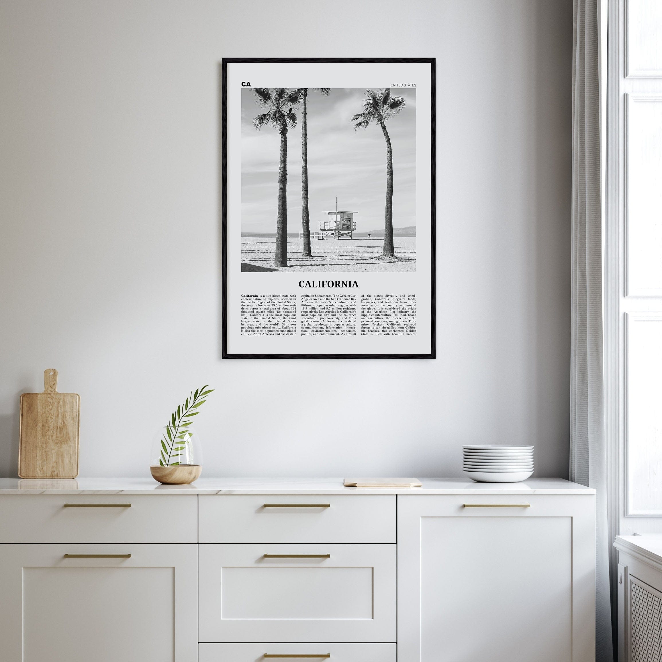 California No 2 Poster Nbourhood Travel B&W Poster