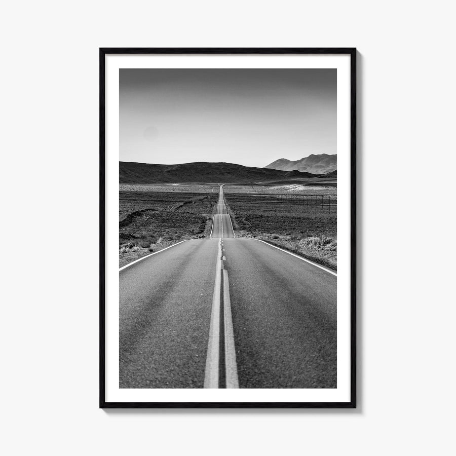 California no. 3 black & white photo poster of United States – vertical wall art, unframed print shown in interior mockup